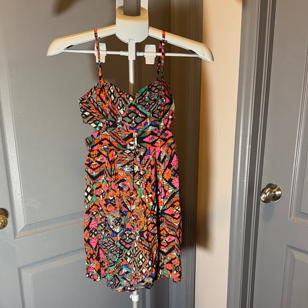 Material Girl Multicolor Geometric Mini Dress
